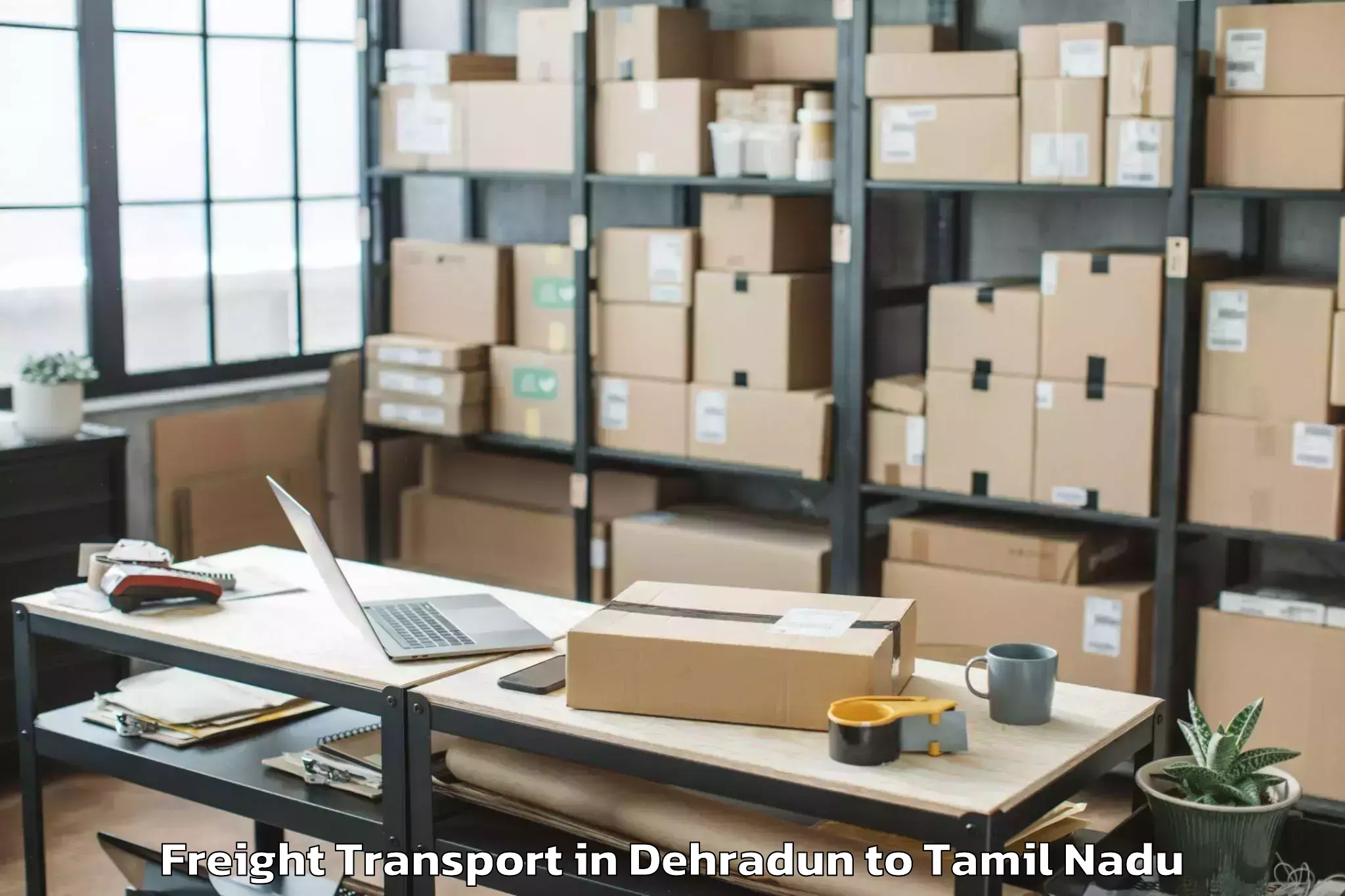 Affordable Dehradun to Peelamedu Airport Cjb Freight Transport